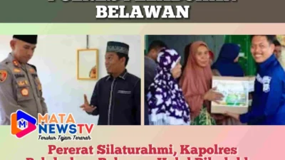 Pererat Silaturahmi, Kapolres Pelabuhan Belawan Halal Bihalal ke Rumah Ustadz Zakaria