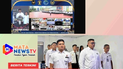 Lapas Kotapinang Ikuti Apel dan Halal Bihalal Idulfitri 1446 H Bersama Kemenko Polhukam Secara Virtual