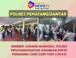 Empat Pengguna Sabu Terjaring Operasi Gerebek Sarang Narkoba Polres Pematangsiantar di Tiga Lokasi