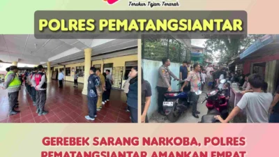 Empat Pengguna Sabu Terjaring Operasi Gerebek Sarang Narkoba Polres Pematangsiantar di Tiga Lokasi