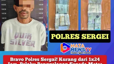 Bravo Polres Sergai! Kurang dari 1×24 Jam, Pelaku Penggelapan Sepeda Motor Berhasil Dibekuk