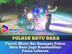 Patroli Motor Sat Samapta Polres Batu Bara Jaga Kondusifitas Pasca Lebaran