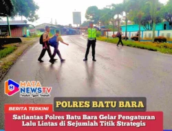 Satlantas Polres Batu Bara Gelar Pengaturan Lalu Lintas di Sejumlah Titik Strategis
