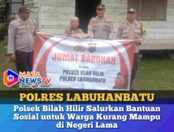 Polsek Bilah Hilir Salurkan Bantuan Sosial untuk Warga Kurang Mampu di Negeri Lama