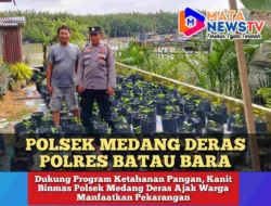 Dukung Program Ketahanan Pangan, Kanit Binmas Polsek Medang Deras Ajak Warga Manfaatkan Pekarangan