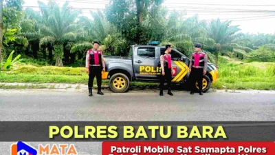 Patroli Mobile Sat Samapta Polres Batu Bara Jaga Kamtibmas, Warga Dihimbau Aktif Lapor Gangguan