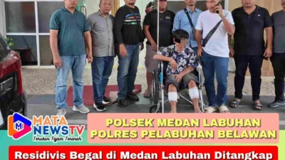 Residivis Begal di Medan Labuhan Ditangkap Saat Hendak Kabur ke Batam, Polisi Lakukan Tindakan Tegas