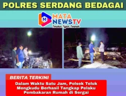 Dalam Waktu Satu Jam, Polsek Teluk Mengkudu Berhasil Tangkap Pelaku Pembakaran Rumah di Sergai