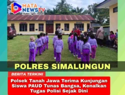 Polsek Tanah Jawa Terima Kunjungan Siswa PAUD Tunas Bangsa, Kenalkan Tugas Polisi Sejak Dini