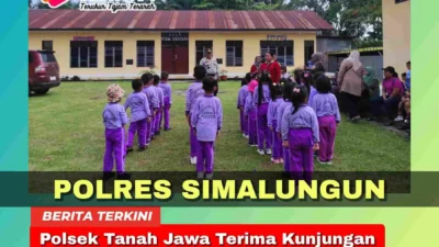 Polsek Tanah Jawa Terima Kunjungan Siswa PAUD Tunas Bangsa, Kenalkan Tugas Polisi Sejak Dini