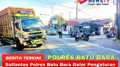 Satlantas Polres Batu Bara Gelar Pengaturan Lalin di Sejumlah Titik Rawan Macet dan Laka Lantas