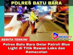 Polres Batu Bara Gelar Patroli Blue Light di Titik Rawan Laka dan Kemacetan