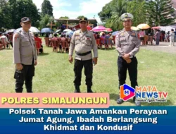 Polsek Tanah Jawa Amankan Perayaan Jumat Agung, Ibadah Berlangsung Khidmat dan Kondusif