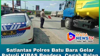 Satlantas Polres Batu Bara Gelar Patroli KIBAS Bendera, Cegah Balap Liar dan Kriminalitas di Jalinsum