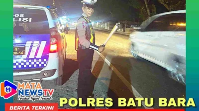 Polres Batu Bara Gelar Patroli Blue Light di Titik Rawan Kecelakaan dan Kemacetan
