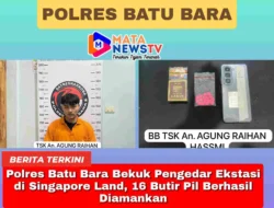 Polres Batu Bara Bekuk Pengedar Ekstasi di Singapore Land, 16 Butir Pil Berhasil Diamankan