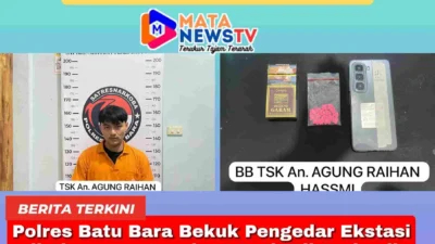 Polres Batu Bara Bekuk Pengedar Ekstasi di Singapore Land, 16 Butir Pil Berhasil Diamankan