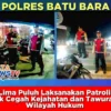 Polsek Lima Puluh Laksanakan Patroli Mobile untuk Cegah Kejahatan dan Tawuran di Wilayah Hukum