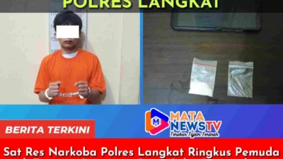 Sat Res Narkoba Polres Langkat Ringkus Pemuda di Tanjung Pura, 1,44 Gram Sabu Diamankan