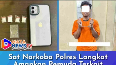 Sat Narkoba Polres Langkat Amankan Pemuda Terkait Kasus Sabu di Desa Air Hitam