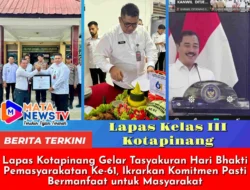 Lapas Kotapinang Gelar Tasyakuran Hari Bhakti Pemasyarakatan Ke-61, Ikrarkan Komitmen Pasti Bermanfaat untuk Masyarakat