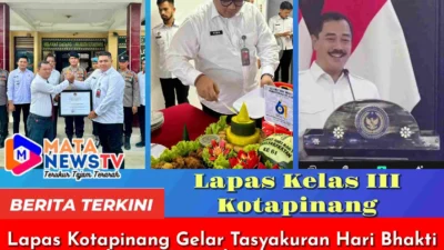 Lapas Kotapinang Gelar Tasyakuran Hari Bhakti Pemasyarakatan Ke-61, Ikrarkan Komitmen Pasti Bermanfaat untuk Masyarakat