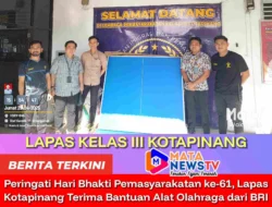 Peringati Hari Bhakti Pemasyarakatan ke-61, Lapas Kotapinang Terima Bantuan Alat Olahraga dari BRI