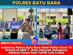 Satlantas Polres Batu Bara Gelar Police Goes To School di SMK T. Amir Hamzah Indrapura, Edukasi Siswa Soal Tertib Lalu Lintas