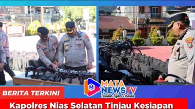 Kapolres Nias Selatan Tinjau Kesiapan Personel dan Peralatan Dalmas Jelang May Day
