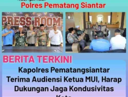Kapolres Pematangsiantar Terima Audiensi Ketua MUI, Harap Dukungan Jaga Kondusivitas Kota