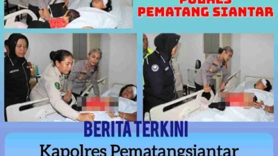Kapolres Pematangsiantar Jenguk Anggota Korban Laka Lantas