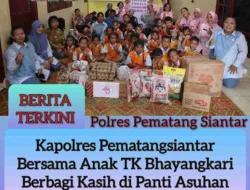 Kapolres Pematangsiantar Bersama Anak TK Bhayangkari Berbagi Kasih di Panti Asuhan Bhakti Luhur