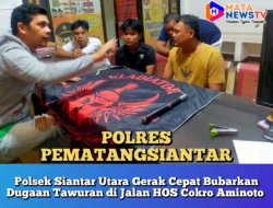 Polsek Siantar Utara Gerak Cepat Bubarkan Dugaan Tawuran di Jalan HOS Cokroaminoto