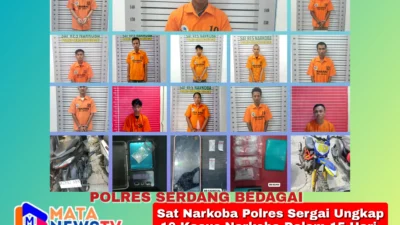 Sat Narkoba Polres Sergai Ungkap 10 Kasus Narkoba Dalam 15 Hari, 16 Tersangka Diamankan