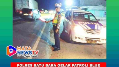 Polres Batu Bara Gelar Patroli Blue Light, Ciptakan Kamtibcarlantas Aman Dan Nyaman di Jalisum