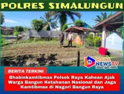 Bhabinkamtibmas Polsek Raya Kahean Ajak Warga Bangun Ketahanan Nasional dan Jaga Kamtibmas di Nagori Bangun Raya