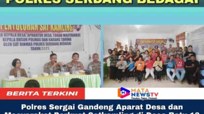 Polres Sergai Gandeng Aparat Desa dan Masyarakat Perkuat Satkamling di Desa Batu 12
