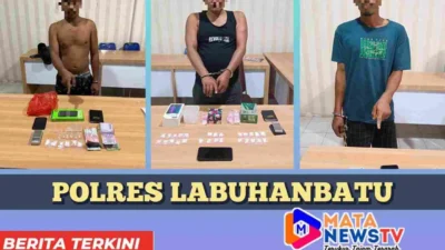 Polres Labuhanbatu Gerebek Sarang Narkoba di Pulo Jantan, Tiga Tersangka Diciduk Bersama Puluhan Paket Sabu
