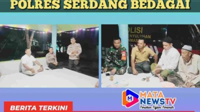 Polres Sergai Dukung Program Blue Community Policing, Ajak Warga Dusun V Jaga Kamtibmas Lewat Pos Kamling