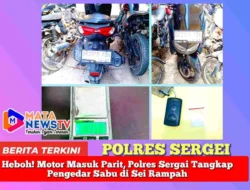 Heboh! Motor Masuk Parit, Polres Sergai Tangkap Pengedar Sabu di Sei Rampah
