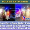 Polres Batu Bara Gelar Patroli Blue Light di Titik Rawan Kemacetan dan Kecelakaan