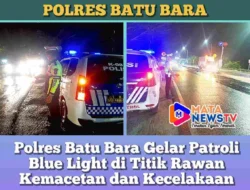 Polres Batu Bara Gelar Patroli Blue Light di Titik Rawan Kemacetan dan Kecelakaan