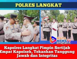 Kapolres Langkat Pimpin Sertijab Empat Kapolsek, Tekankan Tanggung Jawab dan Integritas