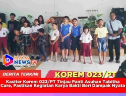 Kasiter Korem 022/PT Tinjau Panti Asuhan Tabitha Care, Pastikan Kegiatan Karya Bakti Beri Dampak Nyata