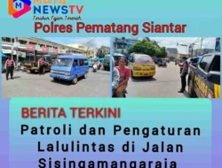 Sat Samapta Polres Pematangsiantar Gelar Patroli dan Pengaturan Lalin di Jalan Sisingamangaraja