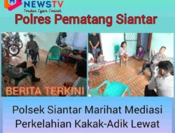 Polsek Siantar Marihat Sukses Mediasi Perkelahian Kakak-Adik Lewat Problem Solving