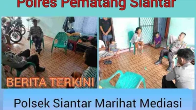 Polsek Siantar Marihat Sukses Mediasi Perkelahian Kakak-Adik Lewat Problem Solving