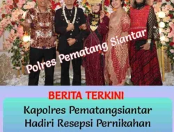 Kapolres Pematangsiantar Hadiri Resepsi Pernikahan Anggota Satlantas Briptu Yudi Sismoyo dan Vanny Siregar