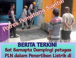 Polres Pematangsiantar Dampingi petugas PLN dalam Penertiban Listrik di Kawasan Tomuan