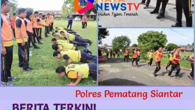 Kabag SDM Polres Pematangsiantar Pimpin Langsung Tes Kesamaptaan Jasmani dan Beladiri Polri Semester I Tahun 2025